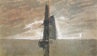 Joseph Mallord William Turner Sailing vessel at sea (mk31) oil painting image